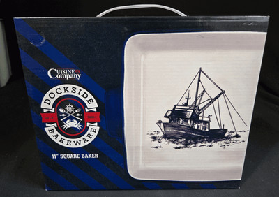 Dockside Bakeware Fishing Boat 11'' Square Baking Dish Cuisine Company Kitchen