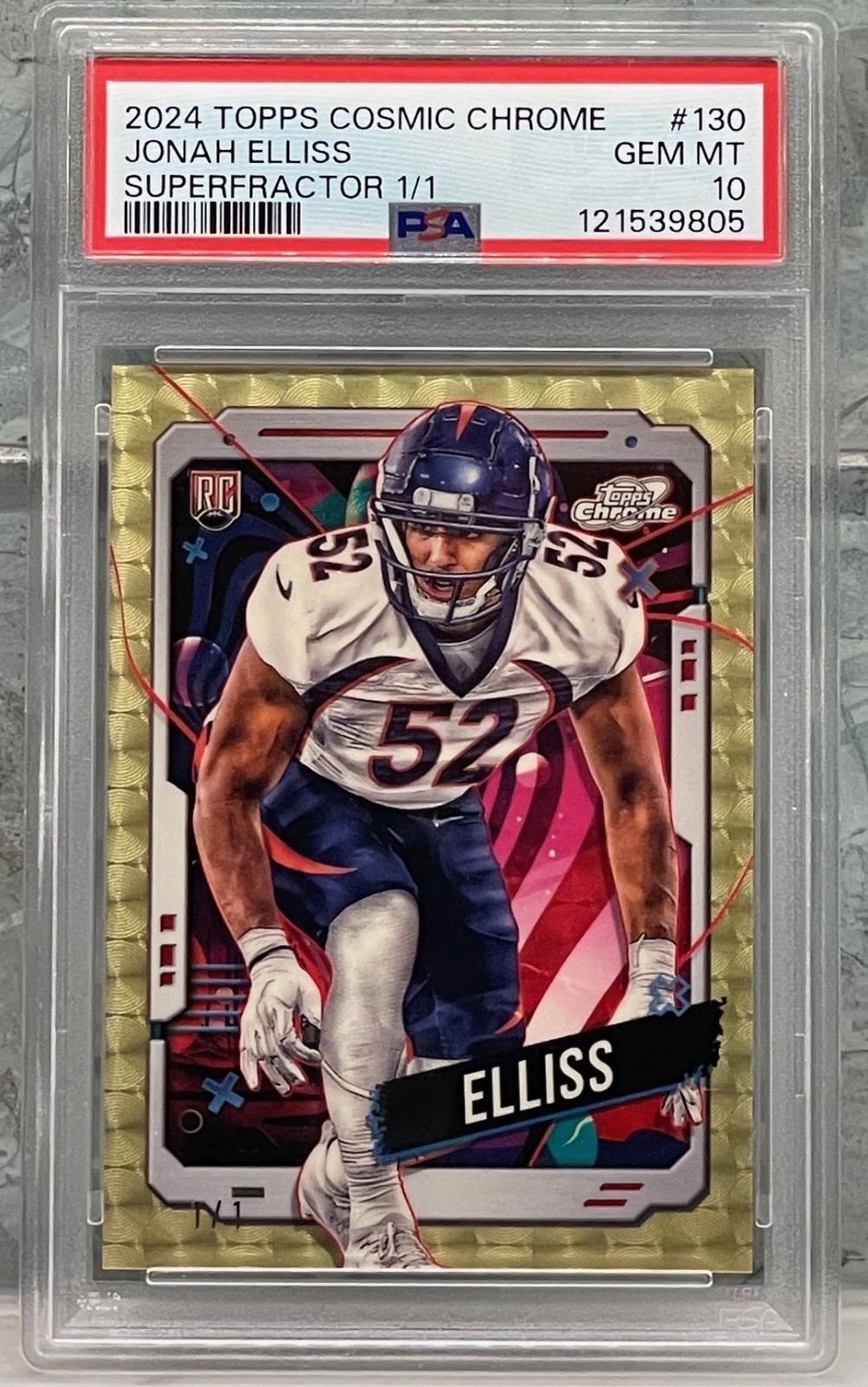 Jonah Elliss Topps Cosmic Chrome #130 Superfractor 1/1