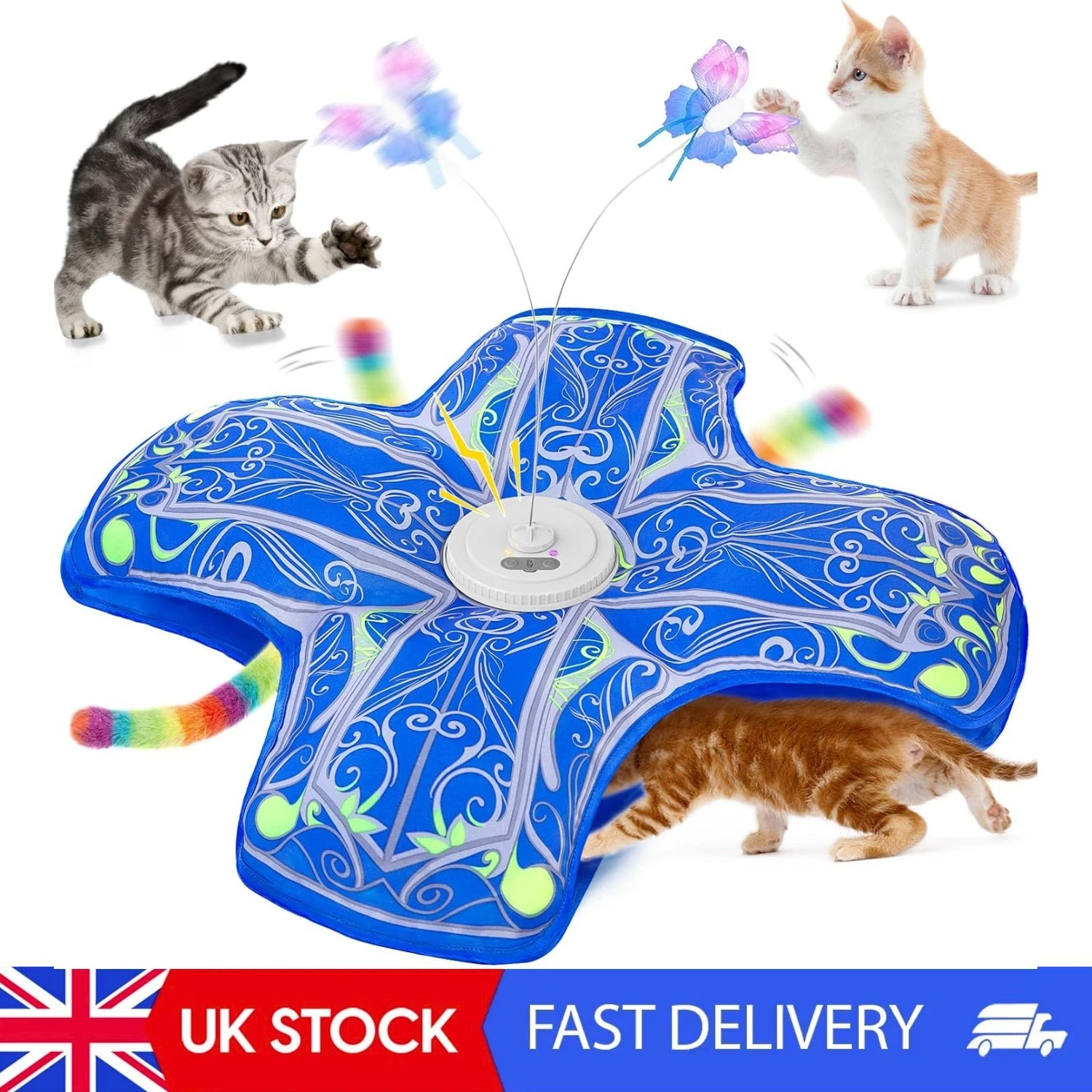 Interactive Cat Toys For Indoor Cats,[Newly Upgraded] Rechargeable Touch