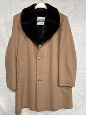 Vintage LONDON FOG Jacket Mens 40 Reg Faux Fur Lined Overcoat Trench Coat