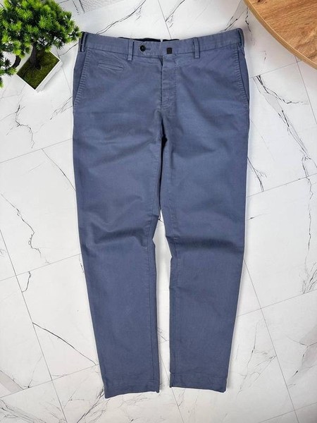 Men Pt01 Trousers Blue Cotton 32 / M / 46