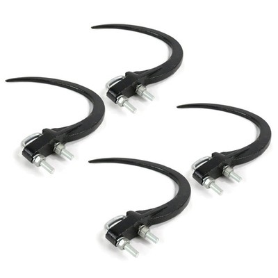 (Pack of 4) 9'' Hay / Straw Grapple Hooks with Hardware for Accumulator Durable