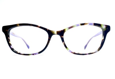 Lilly Pulitzer Brown Tortoise Cat Eye Glasses Purple Temples Sawyer SP 50 17 135