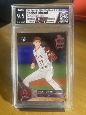 Shohei Ohtani 2018 Topps National Baseball Card Anime Art TPG 9.5