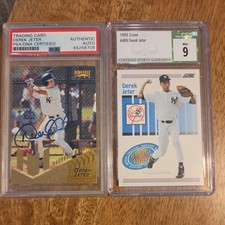 1994 Signature Card Derek Jeter Rookie Signed lot yankees pinnacle