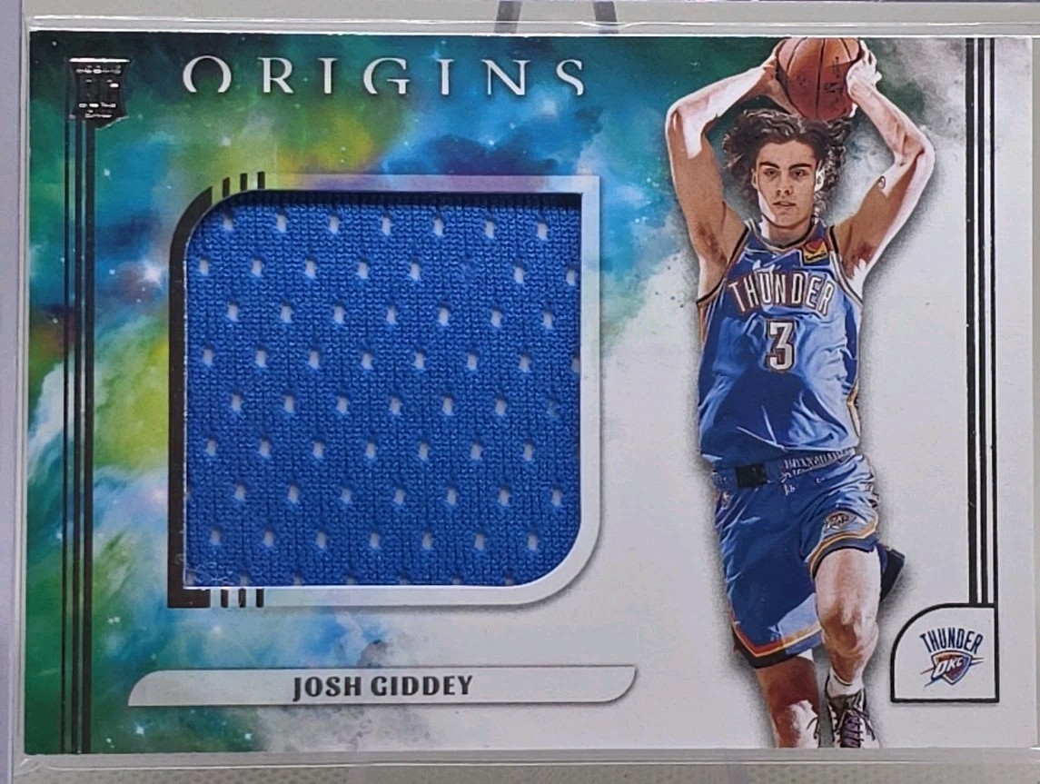 2021-22 Panini Origins JOSH GIDDEY RC Rookie Jumbo Jerseys #JJ-GID THUNDER/BULLS