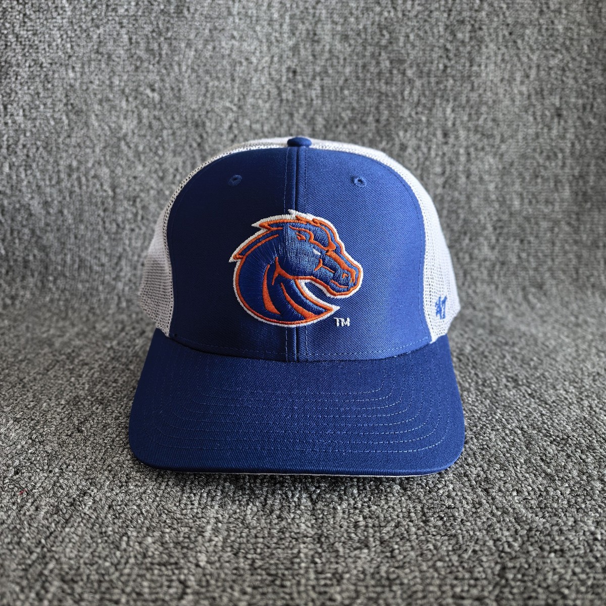 '47 Brand Boise State Broncos NCAA Trucker Hat Blue White Snapback Cap