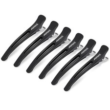 Professional Non-Slip Hair Clips Set for Styling and Sectioning - Black 6Pcs