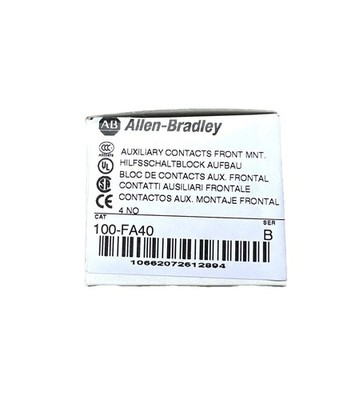 1x ALLEN BRADLEY 100-FA40 Auxiliary Contacts 10A 600V