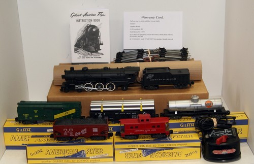 AC Gilbert American Flyer S Gauge Steam Freight Train Set with full 1yr warranty