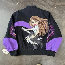 Vintage JH Design BRATZ “Girlz Really Rock” NASCAR Style Jacket Sz S/M