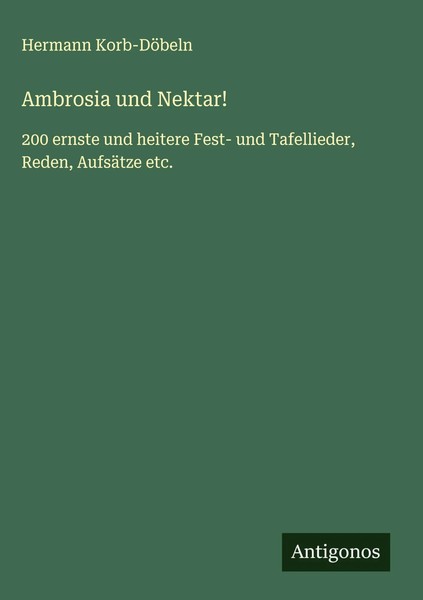 Hermann Korb-DöBeln | Ambrosia Und Nektar! | Buch | Deutsch (2025)-image