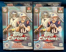 2025 TOPPS CHROME FOOTBALL HANGER BOX LOT OF 2 BRAND NEW SEALED NFL BOXES