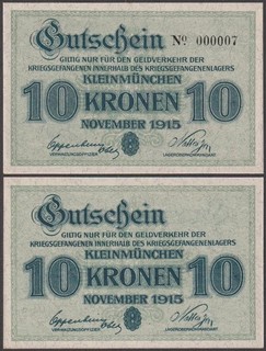 Austria Hungary WWI P.O.W. Camp Kleinmünchen 10 Kronen 1915 AU