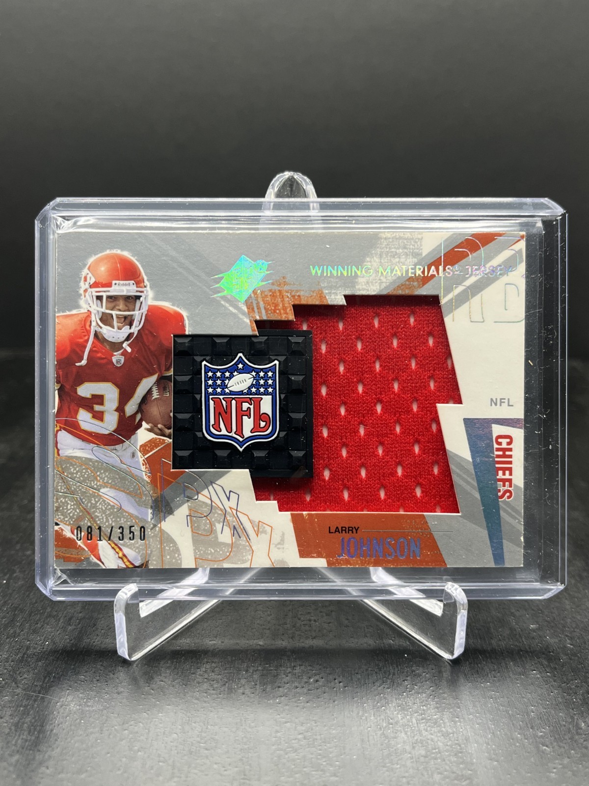 Larry Johnson SPx Winning Materials #NFLLJ Jersey-Team Spectrum