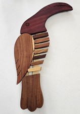 Toucan Tropical Bird Trivet /Wall  Decor Natural Wood Coastal Nature Art