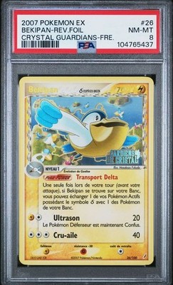 Pokemon Karte Bekipan 26/100 PSA NM-MT 8 Crystal Guardians