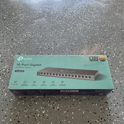 TP-LINK TL-SG116 16-Port Gigabit Unmanaged Layer 2 RJ-45 Desktop Switch