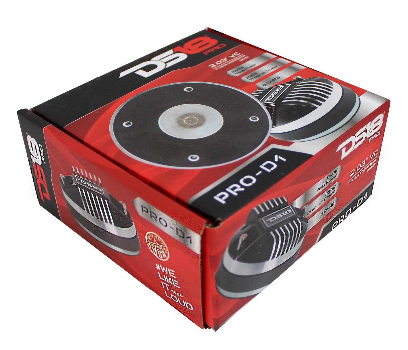 2" 320 Watt RMS 8-Ohm Titanium 4 Bolt Compression Driver Car Audio DS18