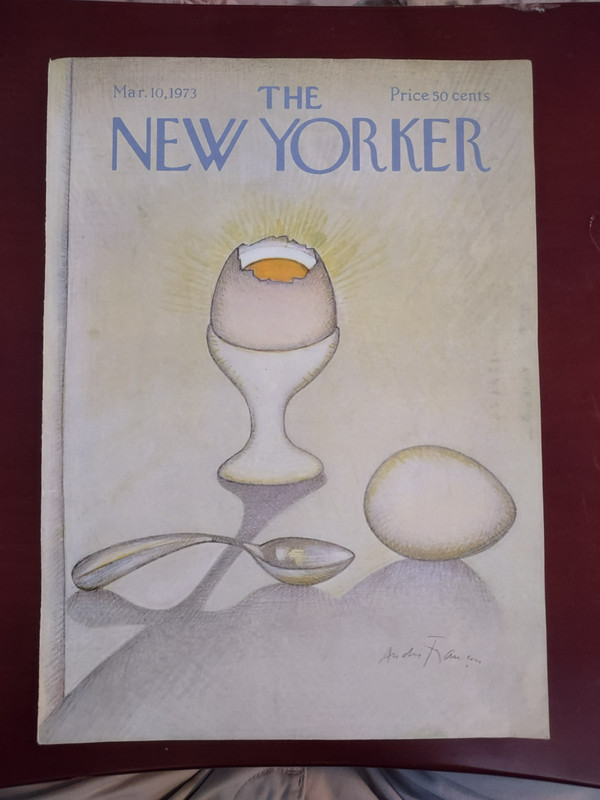 March 10, 1973 NEW YORKER MAGAZINE COVER ONLY - Andre Francois  Artist