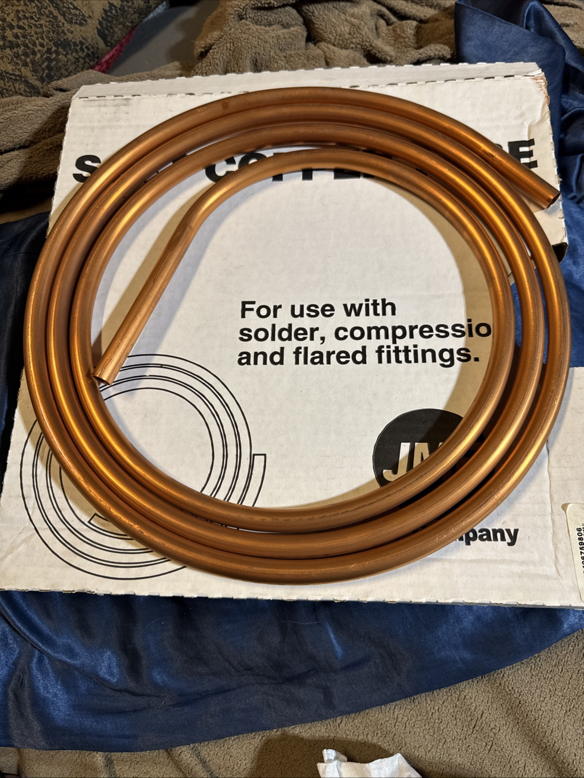 JMF Company Copper L Type Tubing 3/8 I.D.x1/2 O.D. in.x10 L ft.