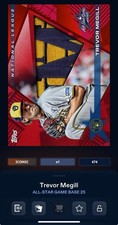 DIGITAL TOPPS BUNT 25 Trevor Megill ICONIC RED RELIC 474cc **READ**