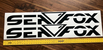 Two SEAFOX Boat Side Decals / Sticker size & color choices SEA FOX