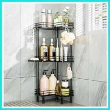 Corner Shower Caddy Standing - 3-Tier Stainless Steel Shower Organizer with S...
