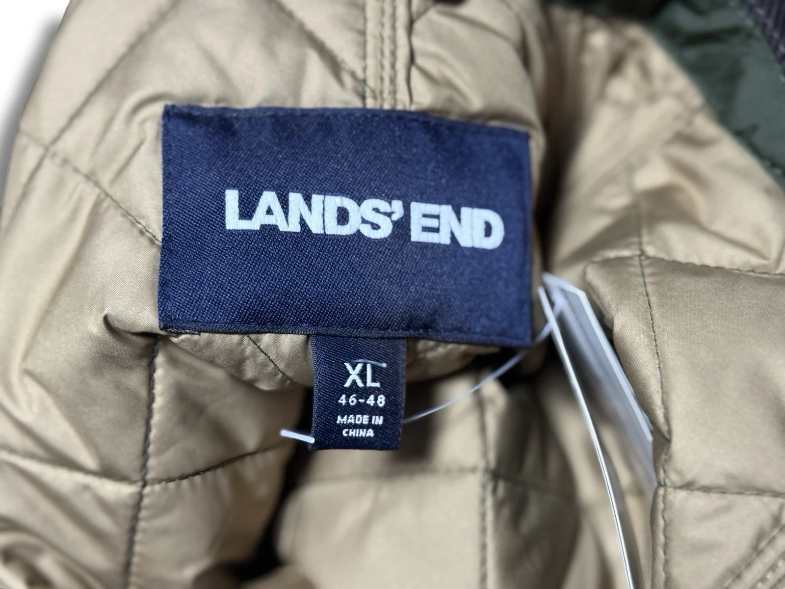 NWT! Lands End Quilted Jacket Mens XL Green Primaloft Corduroy Collar Chore Coat image 15