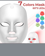 LED Face Mask Red Light Therapy Anti Aging Acne Treatment Skin Rejuvenation Beau