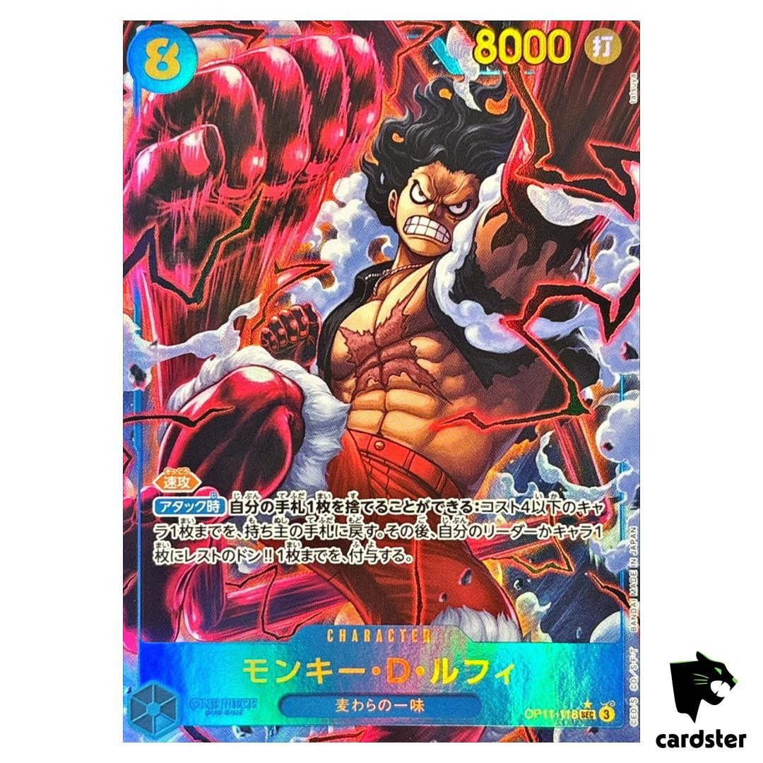 Monkey D. Luffy SEC OP11-118 [PAR] Parallel A Fist of Divine Speed