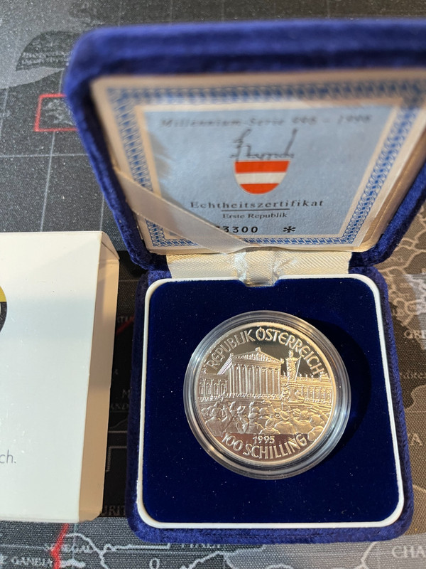 Austria 100 Schilling Silver Proof Coin 1995 Erste Republik 1918 -1938
