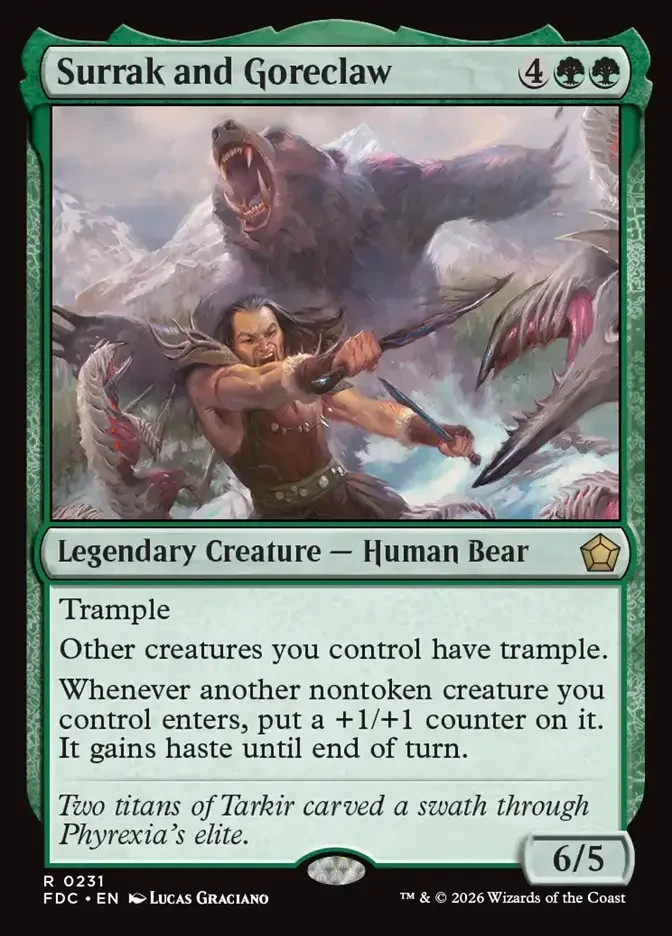 Surrak and Goreclaw 231 Rare FDC MTG NM