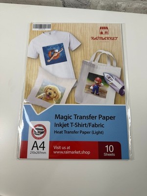 Bügelbild Tintenstrahl Transferpapier leichte Stoffe, T-Shirts Henne/Hirsch - A4 10er Pack
