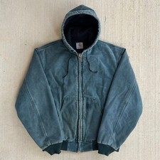 Carhartt J68 HTG green hooded work wear jacket