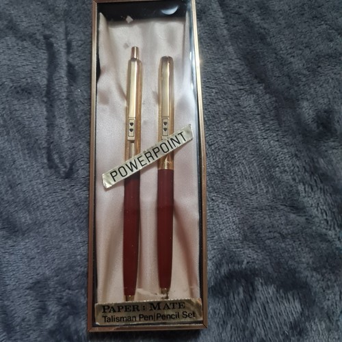 Vintage Papermate Powerpoint Profile Set Pen & Pencil - Picture 1 of 3
