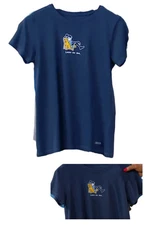 Life is Good Women's Short-Sleeve Crewneck Crusher Tee DrkBlue