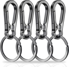 Heavy Duty Carabiner Keychain Zinc Alloy Key Chain W/ Keyring Quick Release Car