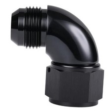 90 Degree Male to Female Swivel Full Flow Fitting 16AN Black - 90 Degree