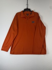 Florida Gators Sweatshirt Mens XL Orange NCAA Football Antigua 1/4 Zip Pullover