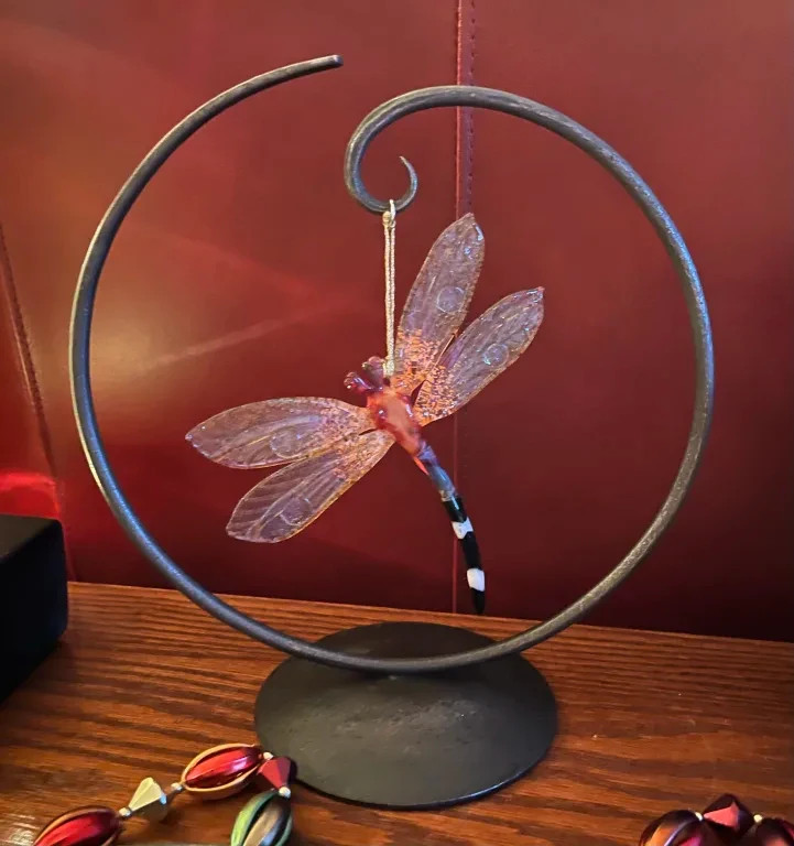 Circle Ornament Stand – Hand-Forged Metal Display by Steven Bronstein