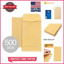 Versatile 500-Count Mini Kraft Envelopes 2.25" x 3.5" - Perfect for Seeds  More