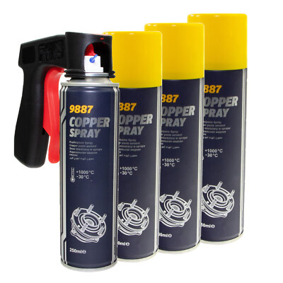 Kupferpaste 4 X 250 ml Spray Kupfer Paste Copper MANNOL 9887 mit Pistolengriff