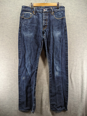 Gap 1969 Straight 33x33 Blue Jeans Button Closure