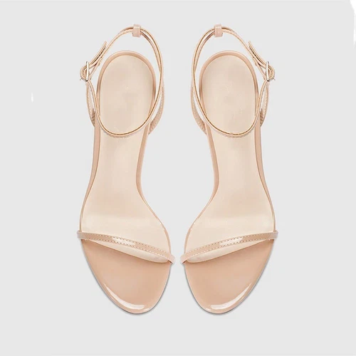 Sexy Damen-Sandalen Knöchelriemen hoher Absatz offene Zehenpartie eleganter Absatz Party - Bild 5 von 27