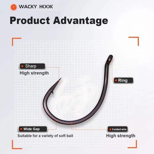100PC 2/0# Drop Shot Hook Swivel Soft Lure Worm Hooks For Bass Carp Catfish HOT - Picture 8 of 11