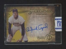 2015 TRIBUTE ORLANDO CEPEDA GOLD REFRACTOR AUTOGRAPH /25 PERFECT ONCARD AUTO HOF