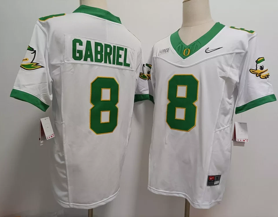 Men's #8 Dillon Gabriel Oregon Ducks Green_White Stitched Jersey NWT - Image 2 of 3