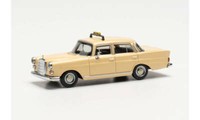 Herpa 095693 Mercedes-Benz 200 Heckflosse Taxi, Elfenbeinfarben, 1:87