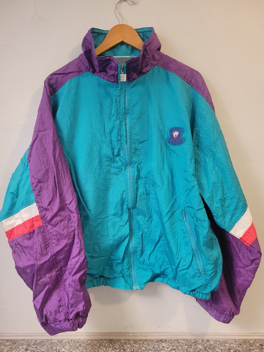 ヴィニィ Vintage Givenchy Active Mens XL Full Zip Purple And Teal